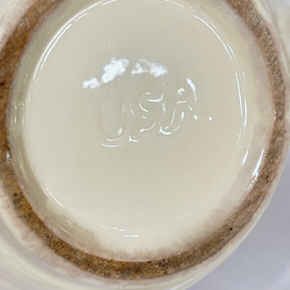 Vintage USA Shawnee Teapot creamy white ceramic & hand painted floral design - Picture 10 of 13